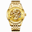 Luxury Automatic Mechanical Wristwatches Gold Dragon Stainless Steel Band Mens Watch Waterproof Relogio Masculin
