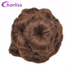 Chorliss Curly Chignon Hair Clip In Plastic Comb Elastic Bun Hairpieces High Temperature Fiber 5 Colors With Pure Color 1 pc