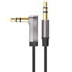 Kaiboer KBE-SM-13042 35mm stereo audio cable AUX cable straight head - elbow black flat line 1 meter car audio cable