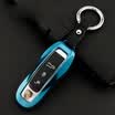 Huacai Cayenne key shell Porsche Cayenne macan Panamela Porsche 911 key bag set zinc alloy key shell modification special charm blue