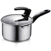 supor 16cm 304 Stainless Steel Milk Pan Double Bottom Soup Pot Milk Pan Cooking Noodles Pan Flame Induction Cooker General ST16J1