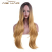 AISI HAIR Synthetic Blonde Ombre Wig for Black Women Long Wavy Long Wavy