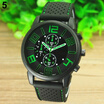 2017 New Fashion Casual Quartz Analog Silicone Stainless Steel Dial Sports WristWatch Business watch