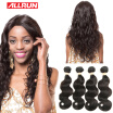 Allrun Hair Products Brazilian Virgin Hair Body Wave 4 Bundles Brazilian Body Wave Brazilian Hair Weave Bundles Human Hair