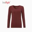 INTERIGHT Women V Collar Shirt Hemp M Pink M
