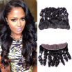 7A Peruvian Loose Wave Lace Frontal Closure Peruvian Virgin Hair Wavy Frontal Human Hair 13x4 Ear to Ear Lace Frontal