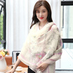 STORY Of SHANGHAI Ladies Woolen Scarf Warm & Warm Scarf Shawl Elegant Striped Pink