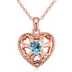 Heart Pendant Necklace For Women Rose Gold Color Austrian Crystal High Quality Gift Bride Wedding Jewelry 20593