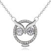 Cubic Zirconia Fashion Jewelry Owl Necklace Pendant For Women High Quality Friendship Party Gift 26131