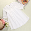 Casual Baby Girls White Lace Crochet Floral Party Dress Gown Formal Dresses 2-9Y