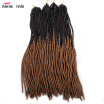 100 Handmade Synthetic Dreadlocks 20inch Blace to Light Brown Two Colors Crochet Braid Hair Extensions