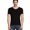 Playboy T-shirt mens short-sleeved cotton V-neck bottoming vest comfortable Slim mens bottoming shirt black XXL