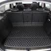 Huashi Honda CRV trunk mat 17 new crv full surrounded by car leather trunk mat crv special tail box mat crv modified interior accessories 2 piece set business black
