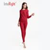 Ms INTERIGHT plus cashmere thickening woolen underwear red L