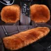 Antarctic nanjiren wool cushion in the long hair cushion winter car seat car home dual-use three-piece brown red