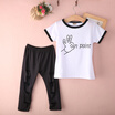Child Summer Clothing t-shirt casual Leggings Pants 2 pieces Clothing Clothing