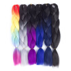 mirras mirror 6pcslot Synthetic Crochet 26in Hair Extensions Ombre Jumbo Braid Hair Two Tone Color Rainbow color Hair