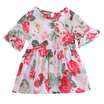 Lovely Baby Kids Girls Casual Princess Floral Flounced Sleeved Tops Blouse Dress