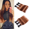 Brazilian Hair Weave Bundles Ombre Brazilian Hair Straight 3 Bundles 7A Unprocessed Virgin Hair Ombre Human Hair 1B30