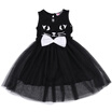 Kids Girls Summer Spring Clothes Bow Tutu Princess Party Dresses Black Size 2-6T