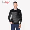 INTERIGHT cotton men&39s cross neck round sweater black M code