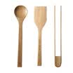 Barbecue family e-Rover solid wood kitchen utensils set Acacia wood anti-corrosion decoction baking supplies wooden fork fork three-piece