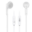 BYZ S600 Stereo Wire Control Flat Earphone Mobile Phone Headset White