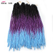 Ishow Synthetic Braiding Hair 20" BlackPurpleBlue Three Two Colors Soft Dread Lock Crochet Braid Hair Extensions