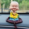 Biaz car ornaments pendant cartoon creative shaking head small monk ornaments ornaments BHS01 car supplies interior decorations cute doll Maitreya smooth sailing