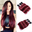 Ombre Straight Hair Brazilian T1B99J 3 Bundles Cheap Human Hair Bundles Ombre Hair