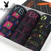 Playboy PLAYBOY Men&39s underwear Male flat angle underwear Bamboo fiber Patching nylon printing mesh Mingganggang pants 3 installed XXXL 185110