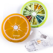 Vilscijon Wei Jian Rotate 7 grid one minute charge cartridge carry-in medicine box mini medicine pill box set containing medicine box 2 cut medicine 1 8309