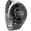 Newman EX18 Bluetooth Smart Bracelet Movement Men&39s Sports Waterproof Outdoor Watch Metallic Silver