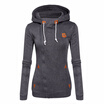 Women Autumn winter Long Sleeve Heaps Collar Hooded Hoodies Draw Cord Pocket Pullover Sweater Coat BlackBlueGreen