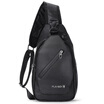 Playboy playboy men&39s chest bag casual men&39s bag sports small backpack pocket Korean version of the shoulder bag chest Messenger bag tide PBP0371-8B black