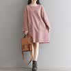 City plus CITYPLUS 2017 autumn&winter new women&39s literature&art loose loose long lamb hair pocket dress CWQZ179370 pink M