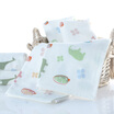 Matt towel home textiles cotton gauze printed children towel towel animal four clover handkerchief 4 set brown green 2 40g article 26 48cm