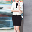 Markentsee 2017 new women fall professional suit simple fashion dignified air dress dress OL commuter zx1782843 black XXXL
