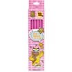 Sanmu SUNWOOD bear infested cartoon HB pencil sketch drawing pencil pink hexagonal pen holder 12 sticks XCM0025 student stationery