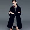 Marc Rebecca Collar Woolen Woolen Coat Jacket Long Style Slim Jacket Female 45506B Black M