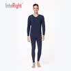 INTERIGHT Qiu Qiu Qiu pants male Modal cotton V-neck thermal underwear basic set deep horse gray XXL