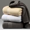 Kang Xin Shimao Hilton authorized the same paragraph five-star hotel towel cotton absorbent wash face towel big towel gentleman ash 10050cm