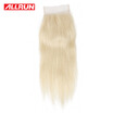 613 Blonde Virgin Hair Straight Closure 44 Lace Size With Baby Hair Blonde Brazilian Hair Closure Human Hair Closure