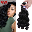 100 Human Virgin Hair Loose Wave Hair Extensions Peruvian Hair 3Bundles Free Shipping