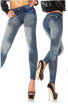 UK Women Denim Skinny Ripped Pants High Waist Stretch Jeans Long Pencil Trousers