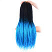 Синтетические волосы сенегальских твист вязание крючком косички волосы 5pcs много 100г PC 24 "Black sky Blue