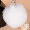 Antarctic nanJiren car pendant jewelry rex rabbit fur ball car key ring pendant black