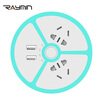 Rui Ming Portable Smart Security Timed 2-hole USB Charging 4-position Socket Power Supply Automatic Power Outage Total Output 21A Nordic Green 14m RMPW005GE