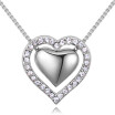 Crystal Heart Necklaces Pendants For Women High Quality Gift Bride Wedding Vintage Fashion Jewelry 26565