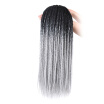 Kanekalon Braiding Hair Extensions Senegalese Twist Hair 5PcsLot 24"Black To Grey